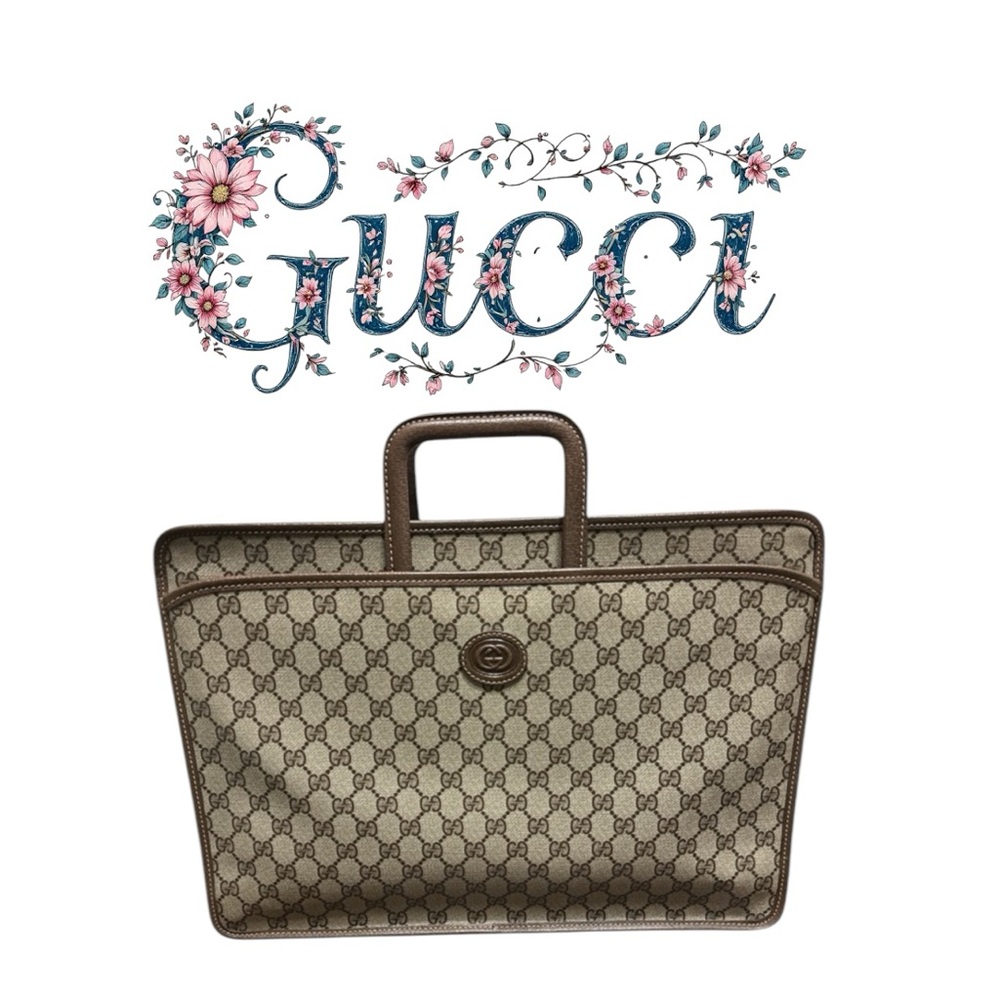 Vintage GUCCI  GG attaché/briefcase